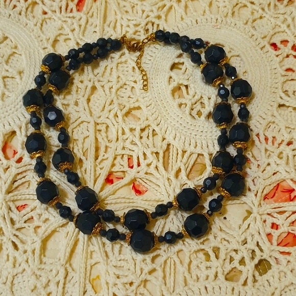 Vintage Jewelry - Vintage Double Strand Statement Necklace